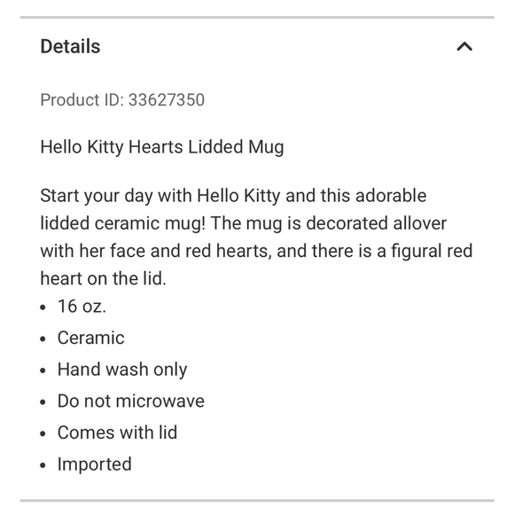 NIB hello kitty hearts lidded mug - Picture 6 of 8